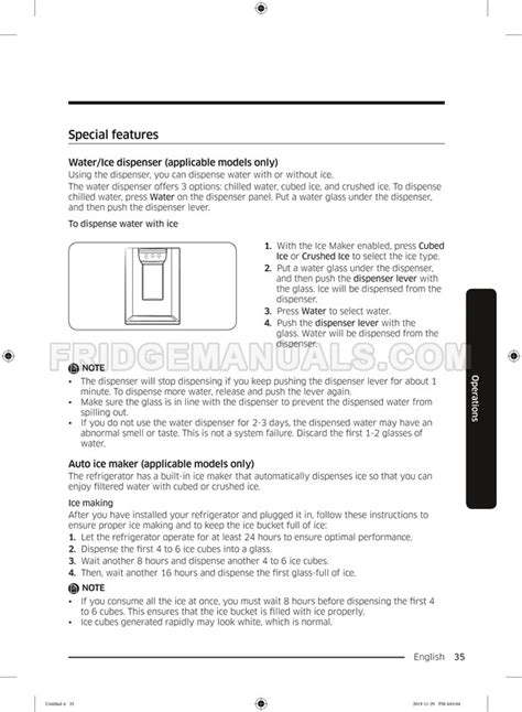 Samsung RS27T5200 Side by Side Refrigerator User Manual