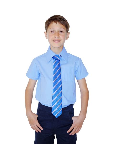 Organic School Uniform - Blue Unisex Short Sleeve Shirt | Organic ...