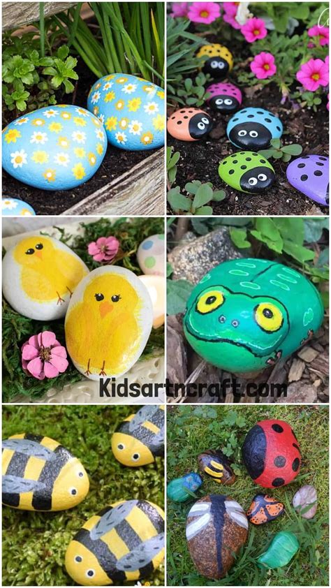 Rock Painting Ideas For Garden - Kids Art & Craft