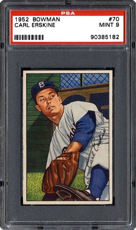 1952 Bowman Carl Erskine | PSA CardFacts®