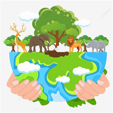 Protect Environment Vector Art PNG, Protect Environment Animals Vector ...