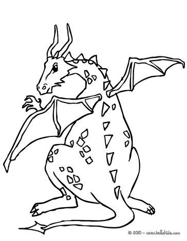 Dragon wings coloring pages - Hellokids.com