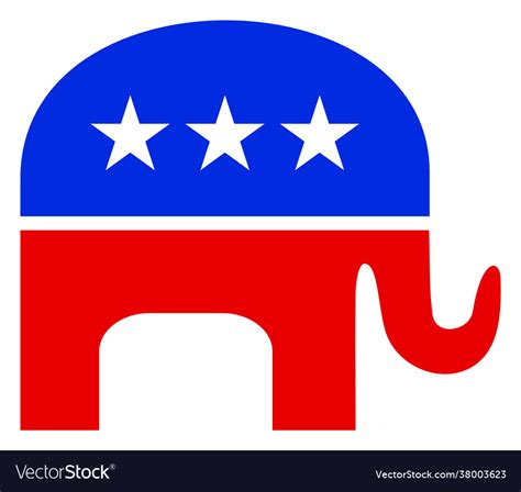 Republican elephant icon Royalty Free Vector Image