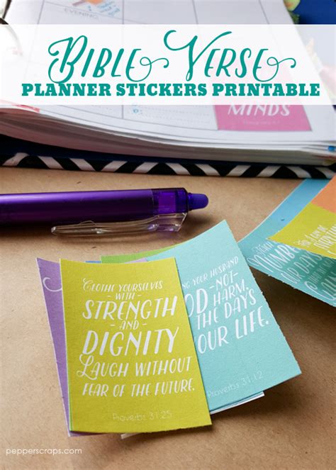 Bible Verse Planner Stickers Printable – Pepper Scraps Printables