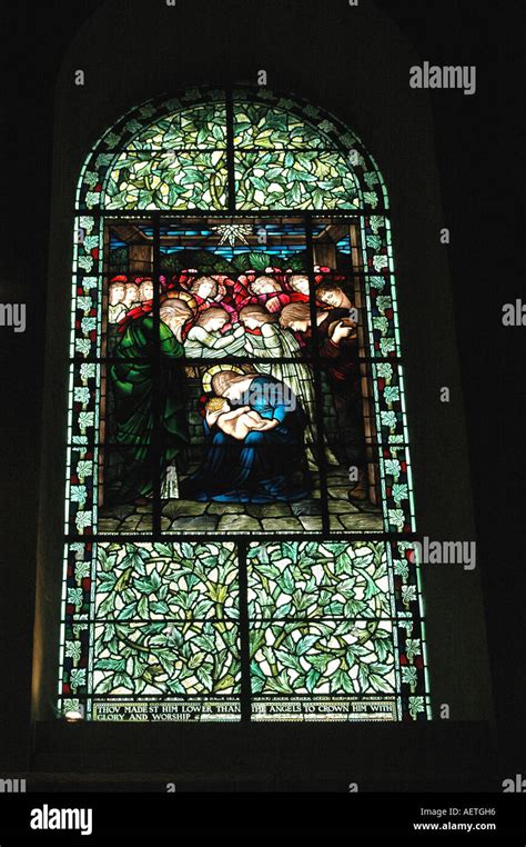 Winchester CathedralStained Glass window Stock Photo - Alamy