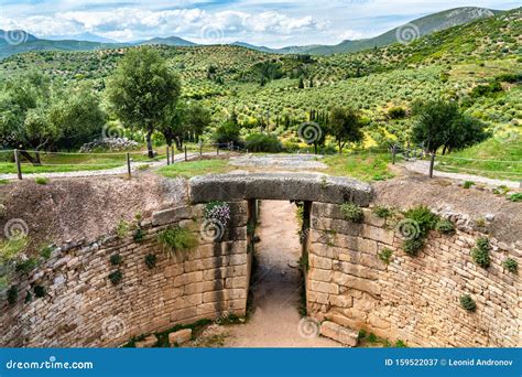 The Mycenae Archaeological Site in Greece Stock Image - Image of ...