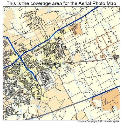 Aerial Photography Map of Schertz, TX Texas