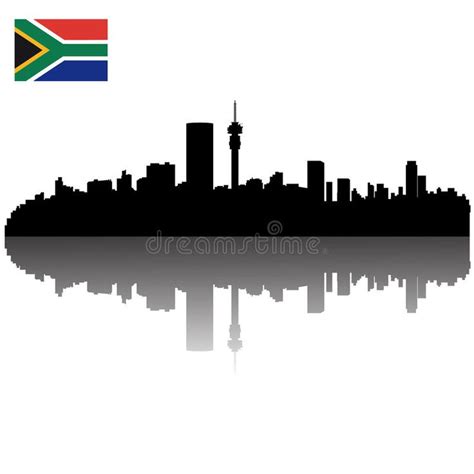 Johannesburg silhouette skyline. Detailed Johannesburg silhouette skyline with S , #spon, # ...