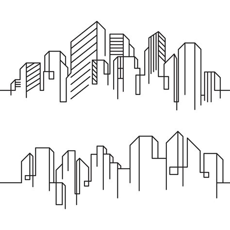 City Building Line art Vector Illustration template 3316837 Vector Art ...