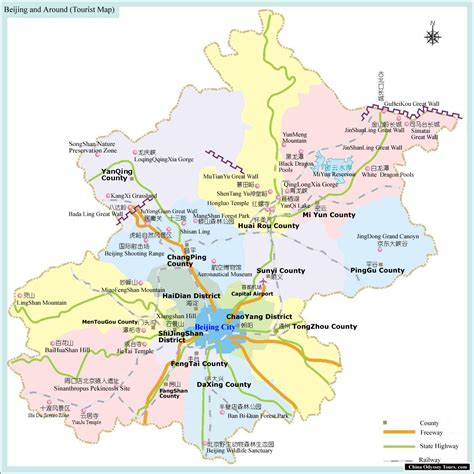 Beijing and Surrounding Area Tourist Map - Beijing China • mappery