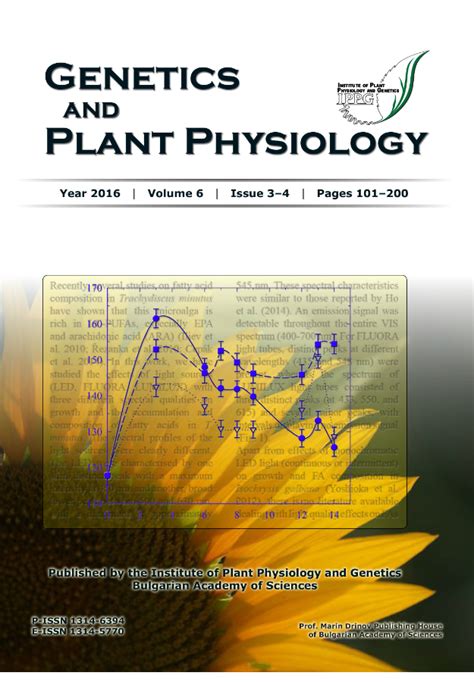 Genetics and Plant Physiology Journal - Bulgarian Academy of Sciences