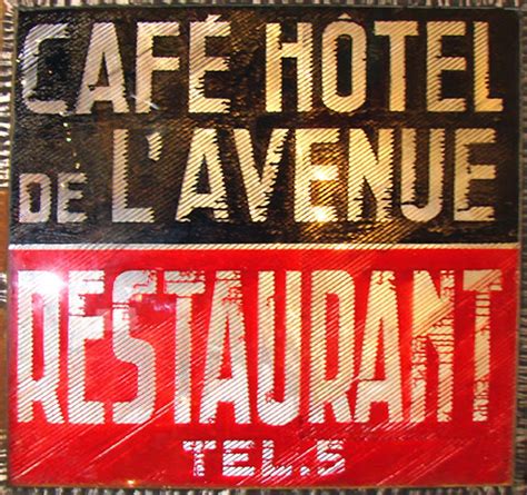 Vintage French Cafe Sign | Cafe Story