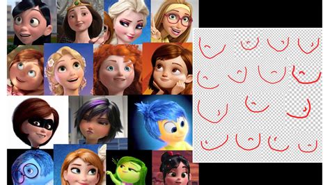 Disney and Pixar's female characters all have the same face