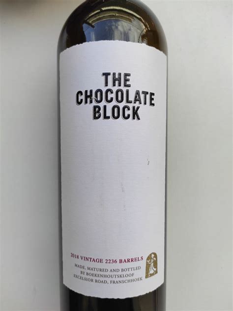 The Chocolate Block 2018, Boekenhoutskloof — Wine Vein