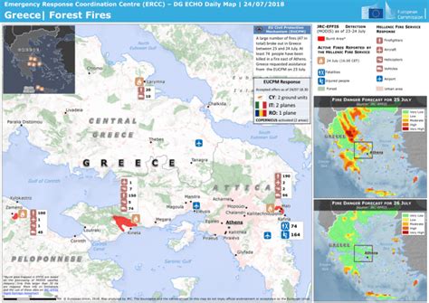 Greece | Forest Fires Emergency Response Coordination Centre (ERCC) – DG ECHO Daily Map | 24/07 ...