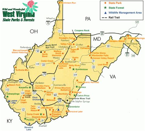 State Parks West Virginia Map | Virginia Map