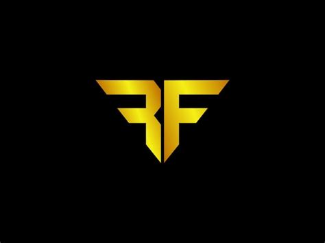 Premium Vector | Gold logo with the title'rf