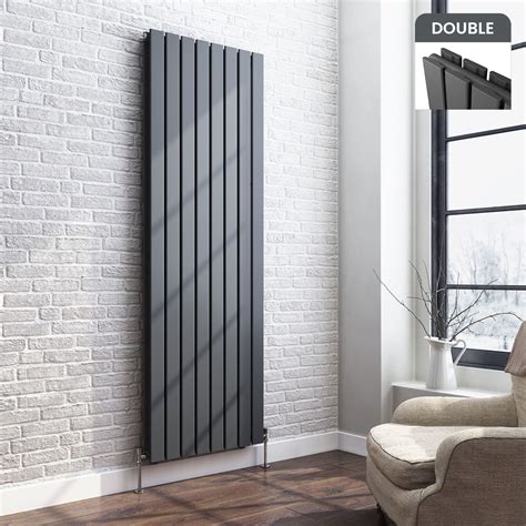 1800x608mm Anthracite Double Flat Panel Vertical Radiator - Premium | Thuis, Witte lambrisering ...