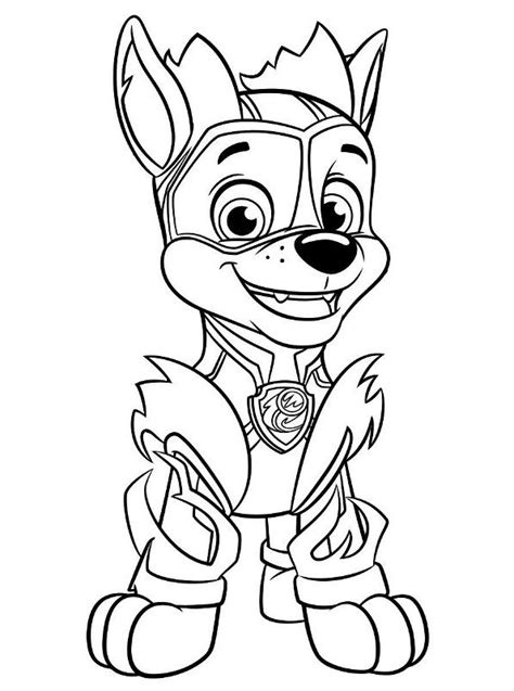 Kids-n-fun.com | Coloring page Paw Patrol Mighty Pups Chase