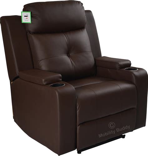 ODEON BROWN BONDED LEATHER ELECTRICALLY POWERED RECLINER CINEMA STYLE ...