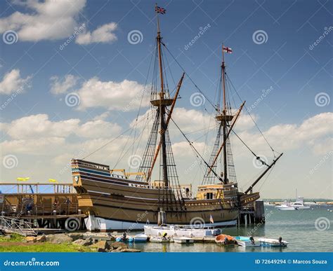 Replica Of Mayflower II Ship Model Editorial Photo | CartoonDealer.com ...