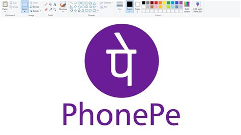 How to draw PhonePe Logo in Computer | PhonePe logo Making in Ms Paint ...