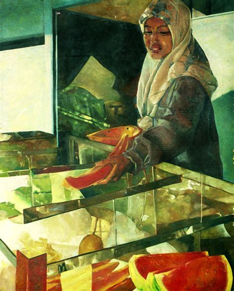 "Fruit Seller" 1999 Oil on Canvas Oil On Canvas, Seller, Oils, Fruit ...