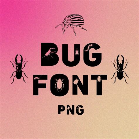 Bug Font, Alphabet With Bugs, Bug Letters as Png - Etsy