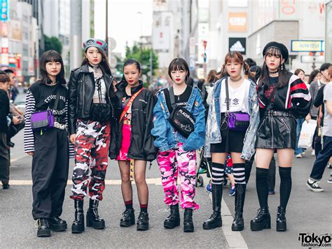 Harajuku Teen Girl Squad in Modern Japanese Streetwear Styles – Tokyo Fashion