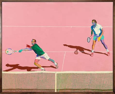 Tennis, 57" X 70", Acrylic and oil pastel on