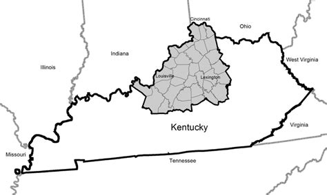 This map indicates the area of study in north central Kentucky, USA ...