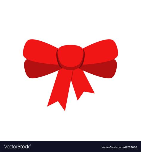 Red bow Royalty Free Vector Image - VectorStock