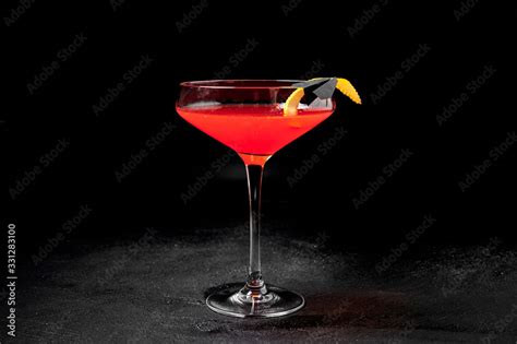 cocktail on a black background, assorted cocktails, minimalism in cocktails Stock Photo | Adobe ...