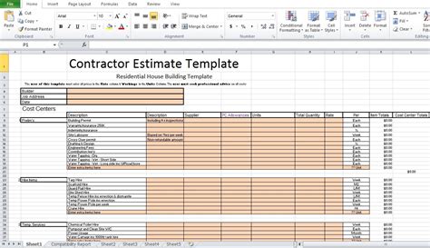 Construction Estimate Excel Template Excel | Word | Pdf | Smartsheet.