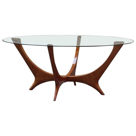 Italian Coffee Table Round Cherry Wood Glass Top Mid-Century Modern 1950s at 1stDibs | round ...