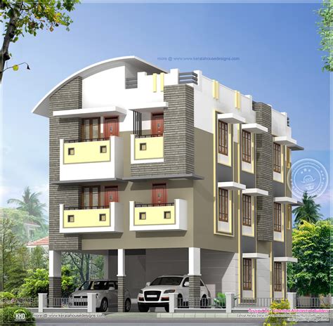 3 story home design in 3630 sq.feet - KERALA HOME DEZIGN