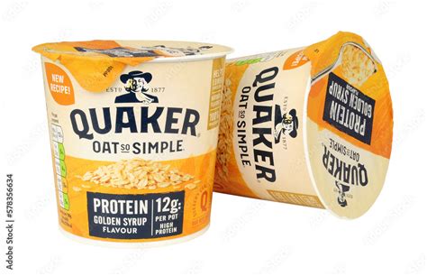 Quaker oat so simple golden syrup flavour instant porridge oats in a ...