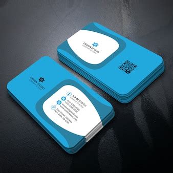 Premium PSD | Blue business card psd