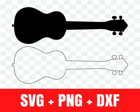 Ukulele Silhouette Svg Ukulele Outline Svg - Etsy