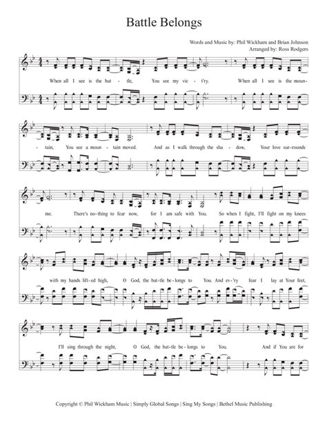 Battle Belongs (arr. Ross Rodgers) Sheet Music | Phil Wickham | SATB Choir