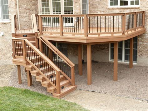 40+ Creative Deck Railing Ideas for Inspire What You Want » Golden Spike Company | Deck stairs ...