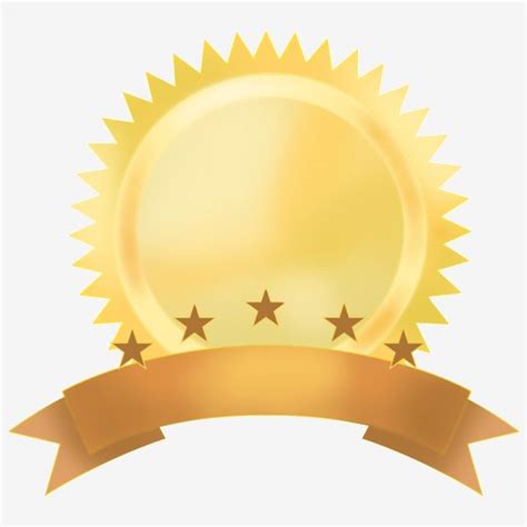 Sun Shape Medal Medal PNG and PSD