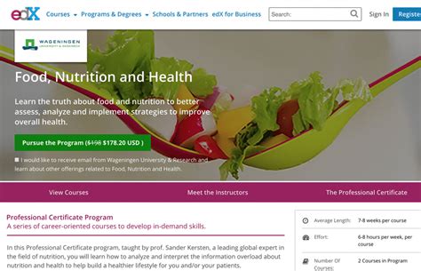 6 Best Nutrition Courses, Classes and Certificates Online