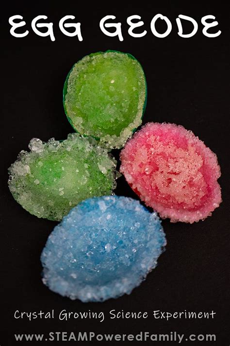 Growing crystals to create an egg geode science experiment | Growing crystals, Science ...