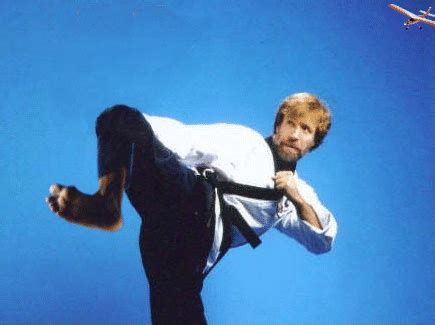 Chuck Norris Doing Round Kick To Opponent GIF | GIFDB.com