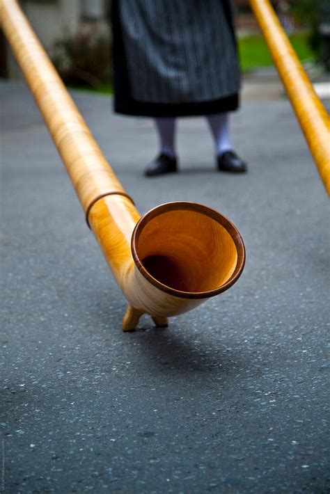 "Swiss Alphorn Detail" by Stocksy Contributor "VICTOR TORRES" - Stocksy