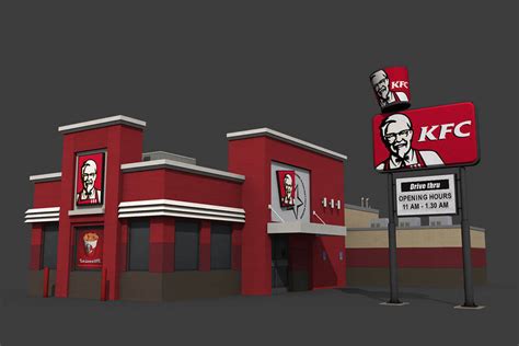 KFC Restaurant - 3D Model by Kanistra Studio