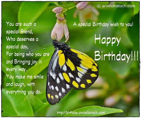 Happy Birthday Butterfly Card for Special Friend (You are such a ...