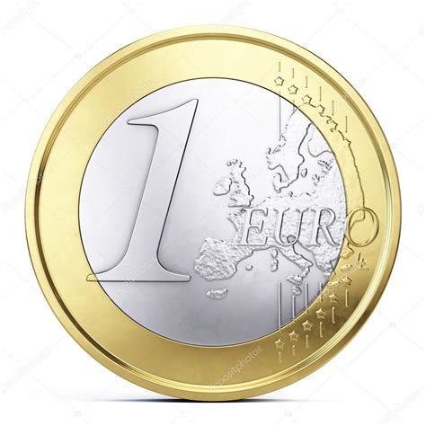 One euro coin isolated on white - front view — Stock Photo © Sashkin7 #109931930