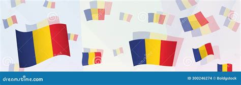 Romania Flag-themed Abstract Design on a Banner. Abstract Background ...